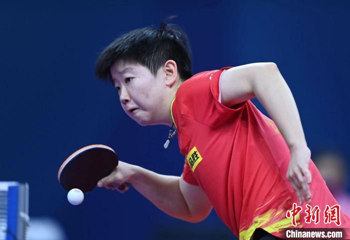 孙颖莎成都世乒赛团体赛攻势凶猛。　安源 摄